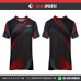 DARK GREY WITH RED STEPS  SOCCER JERSEYS